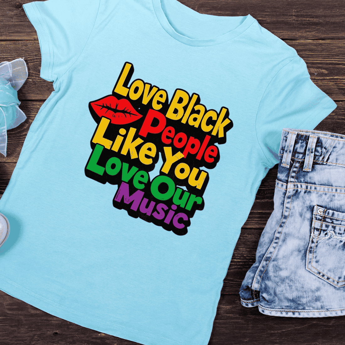 Love Black People Like You Love Our Music T-Shirt Design preview image.
