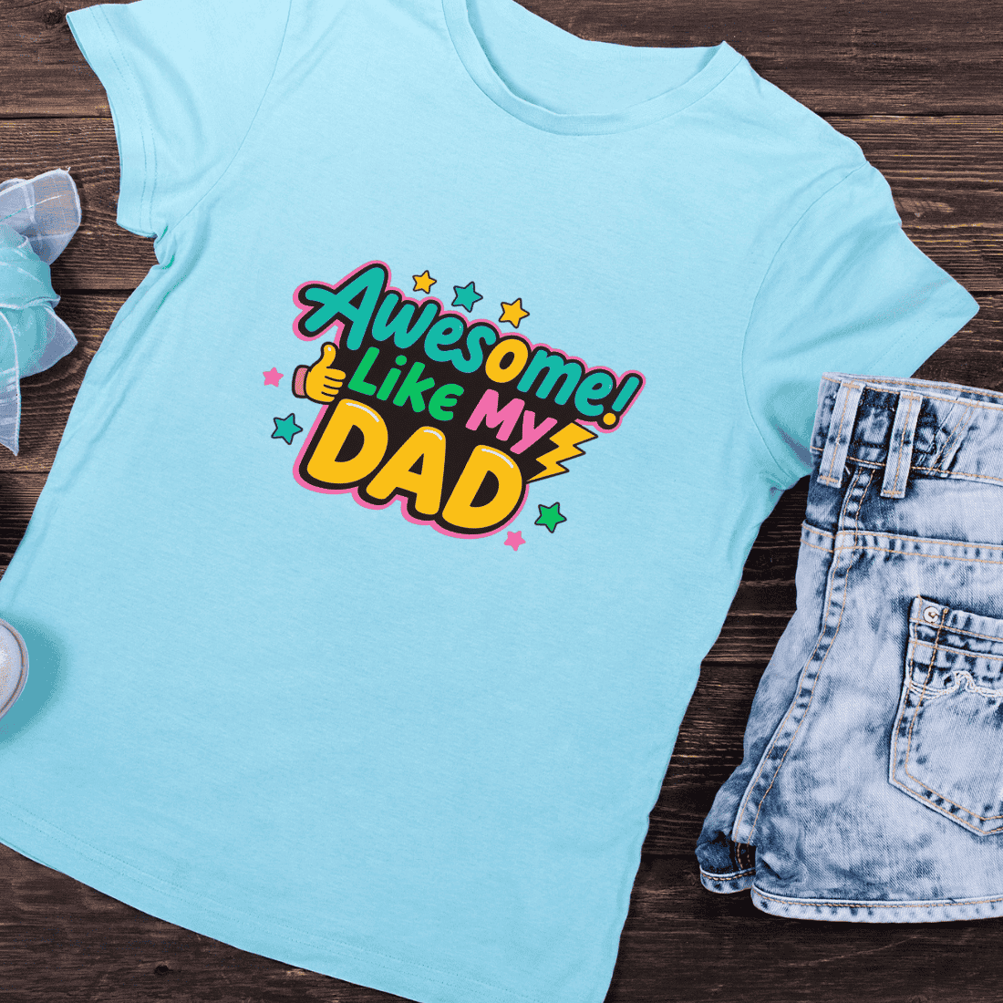 Awesome Like My Dad T-Shirt Design preview image.
