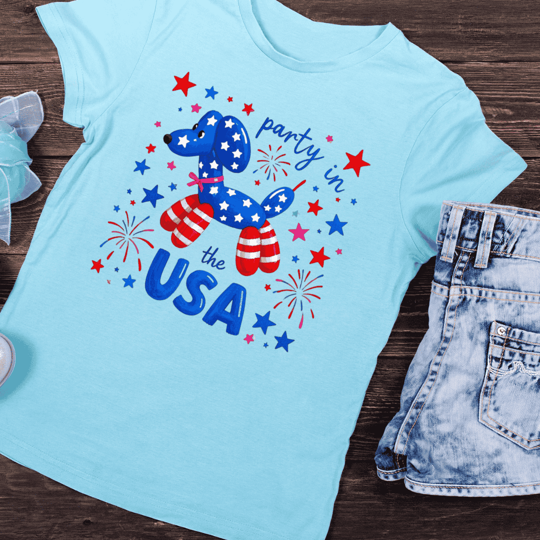 Party in the USA T-Shirt Design preview image.