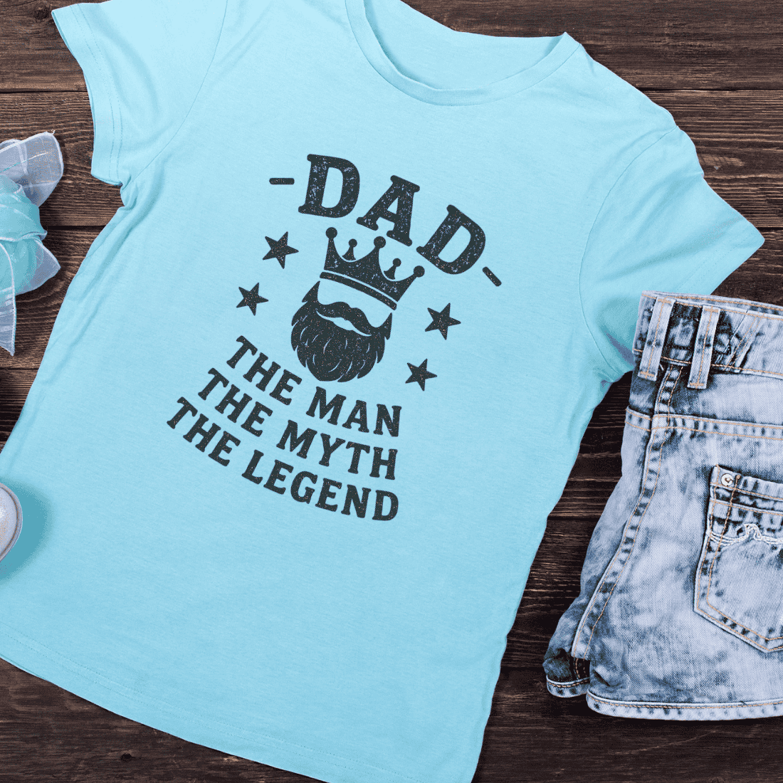 Dad The Man The Myth The Legend T-Shirt Design preview image.