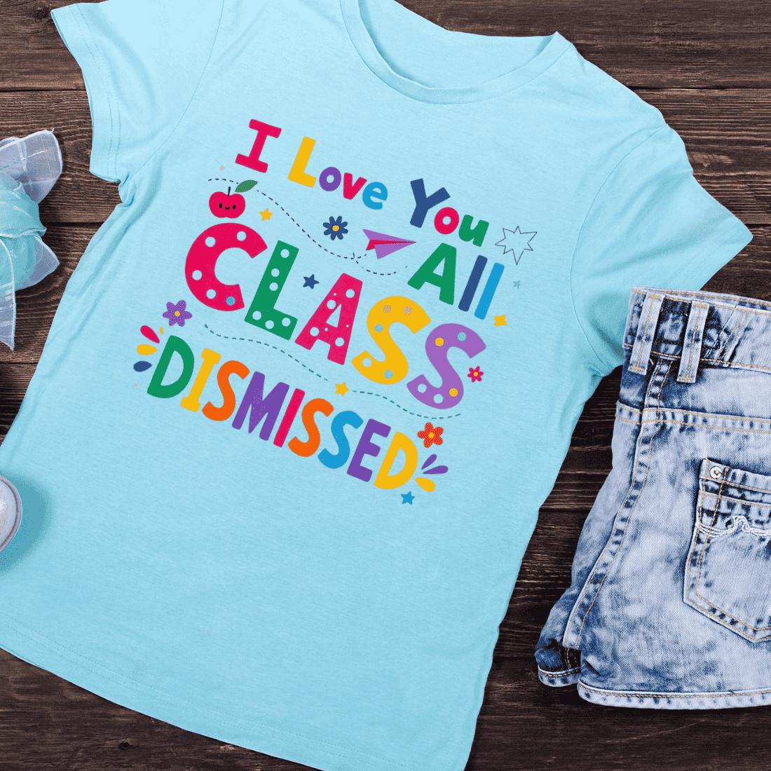 Kids Style Class Dismissed T-Shirt Design preview image.