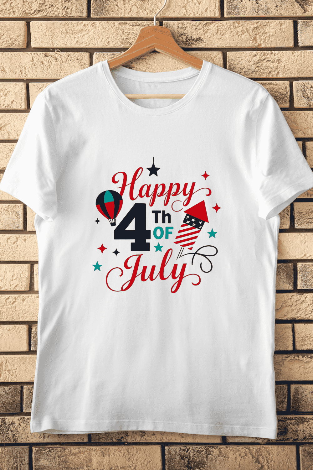 Independence Day Celebration T-Shirt Design pinterest preview image.