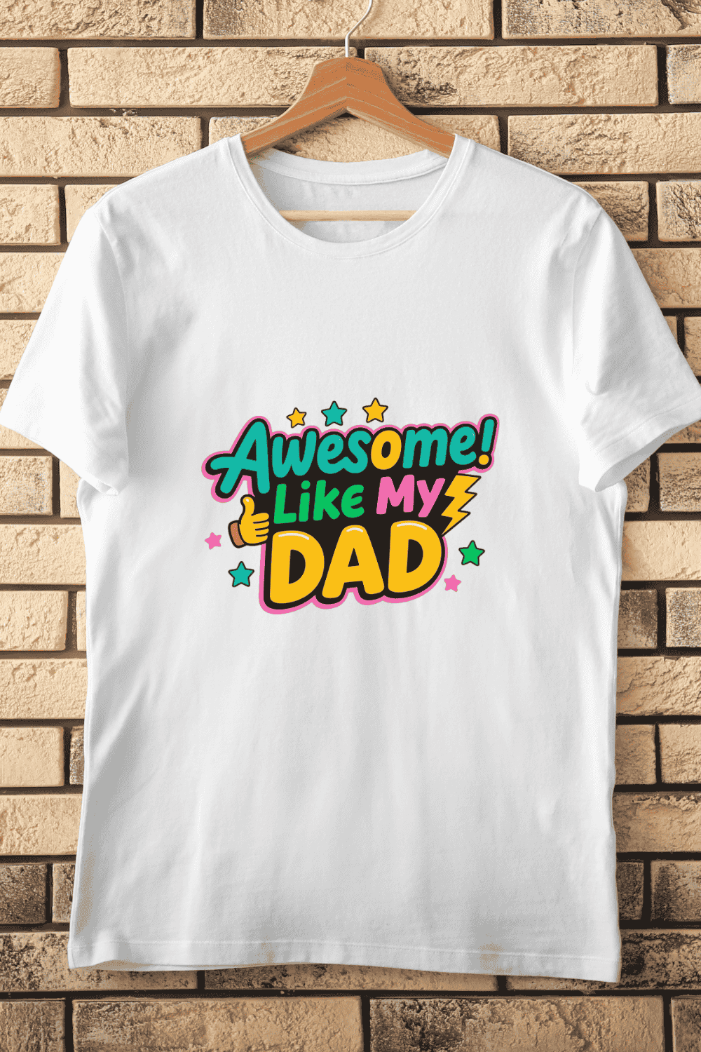 Awesome Like My Dad T-Shirt Design pinterest preview image.