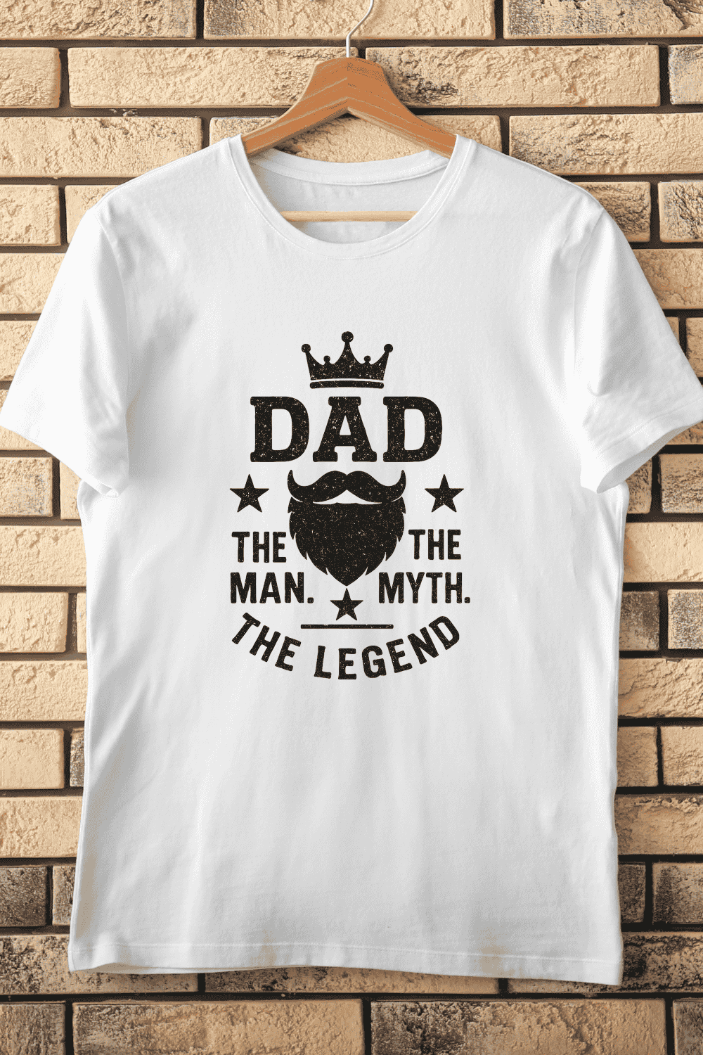 Father's Day Legendary Dad T-Shirt Design pinterest preview image.