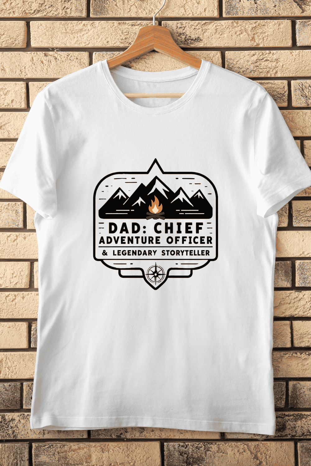 Dad Chief Adventure Officer T-Shirt Design pinterest preview image.
