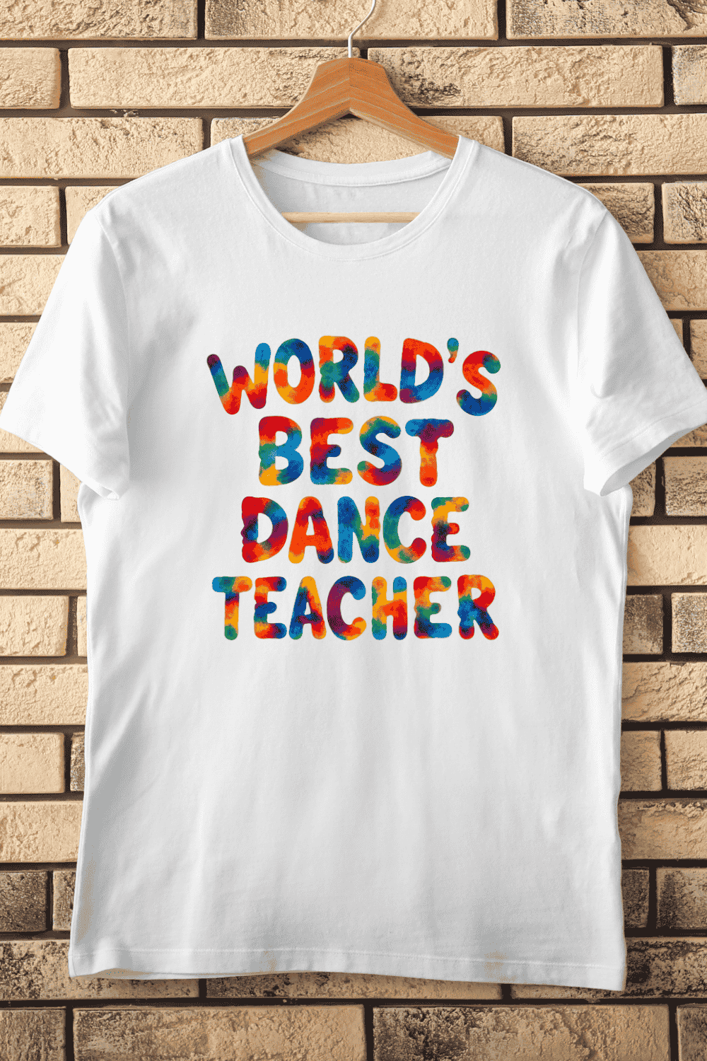 Colorful Dance Teacher Appreciation T-Shirt Design pinterest preview image.