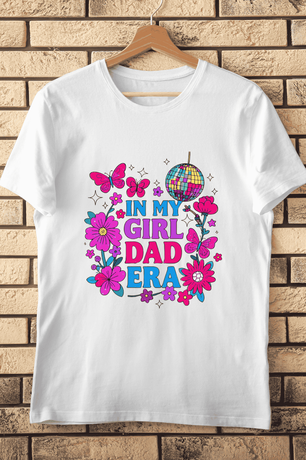 I'm In My Girl Dad Era T-Shirt Design pinterest preview image.