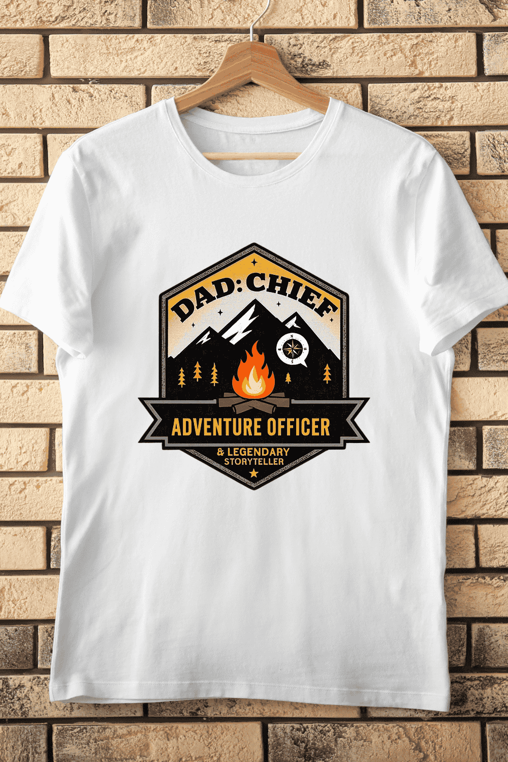 Adventure Dad T-Shirt Design pinterest preview image.