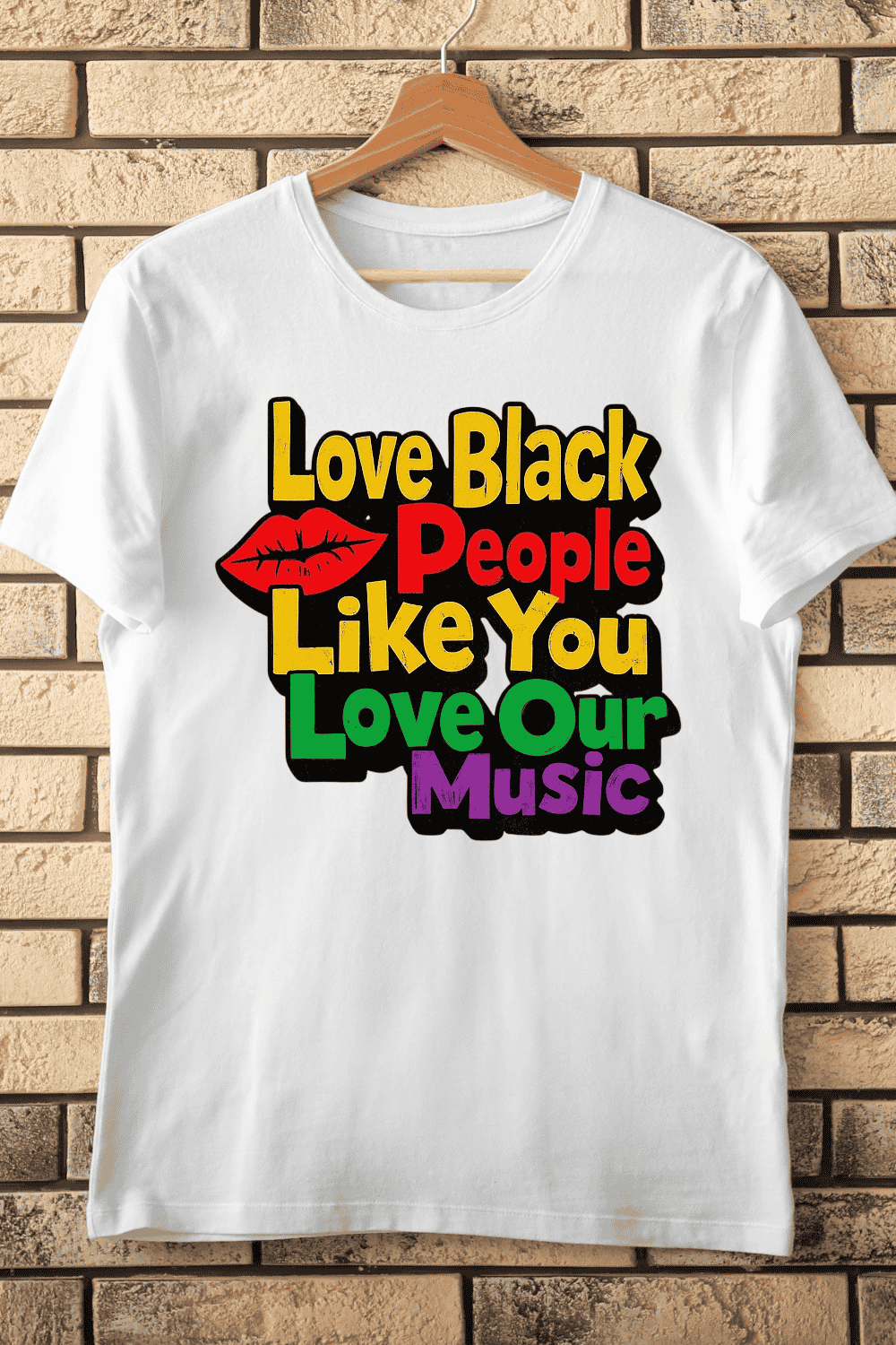 Love Black People Like You Love Our Music T-Shirt Design pinterest preview image.