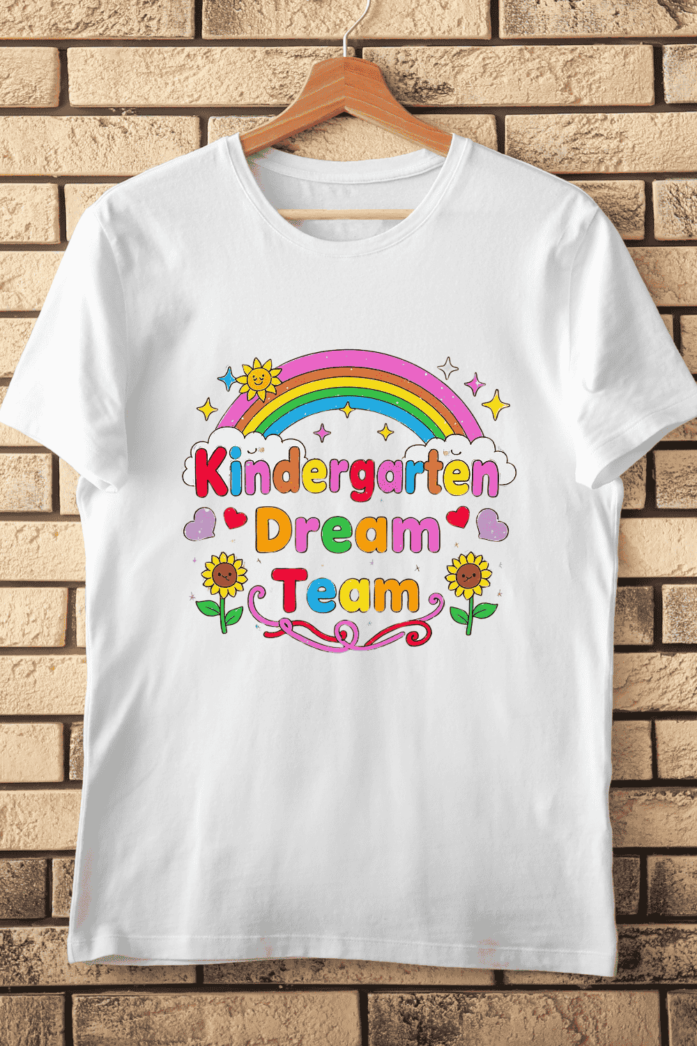 Kindergarten Dream Team T-Shirt Design pinterest preview image.