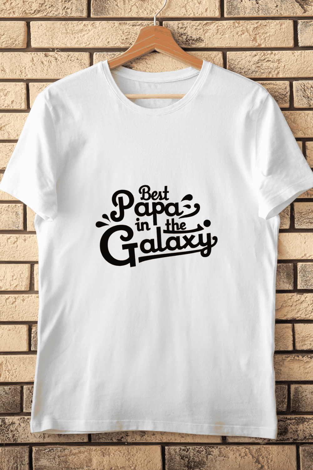Galaxy Papa Quote T-Shirt Design pinterest preview image.