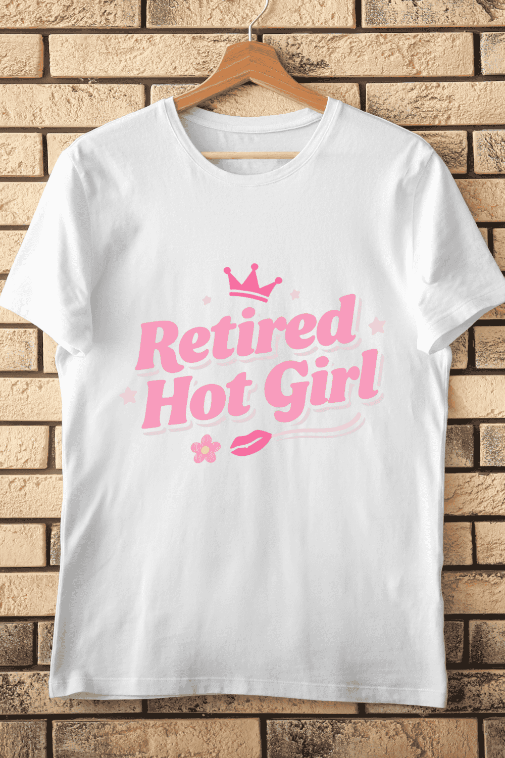 Empowered Woman Retirement Art T-Shirt Design pinterest preview image.