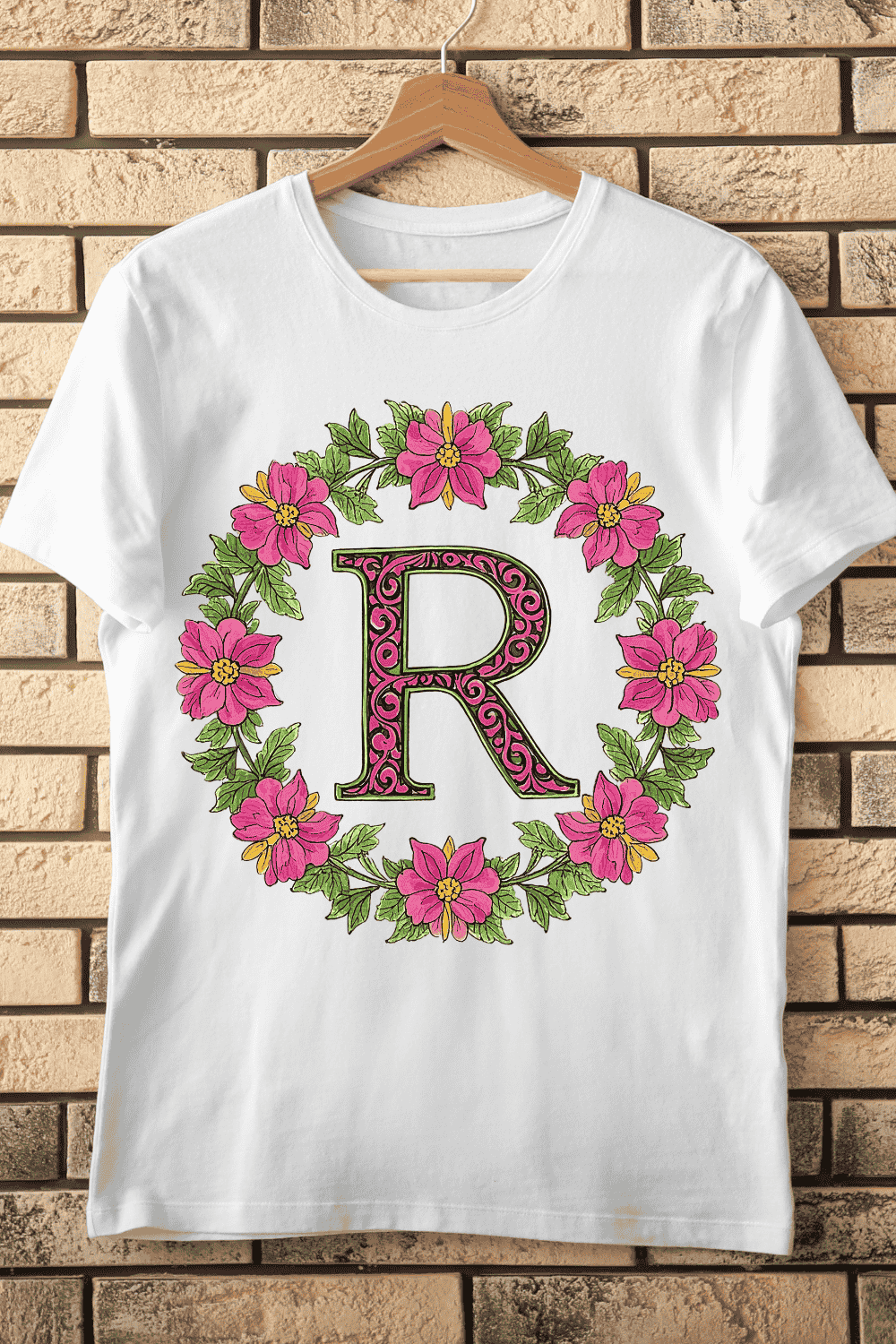 Fairy Tale Inspired Q Initial T-Shirt Design pinterest preview image.