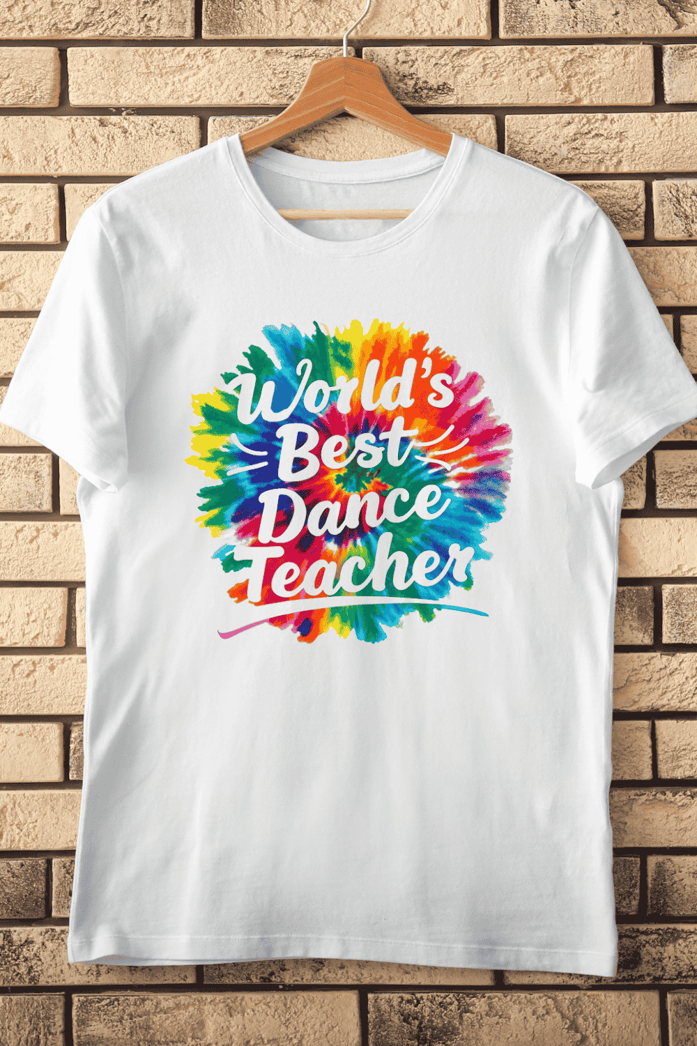Colorful Dance Teacher T-Shirt Design pinterest preview image.
