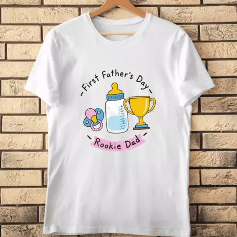 Rookie Dad Award T-Shirt Design cover image.