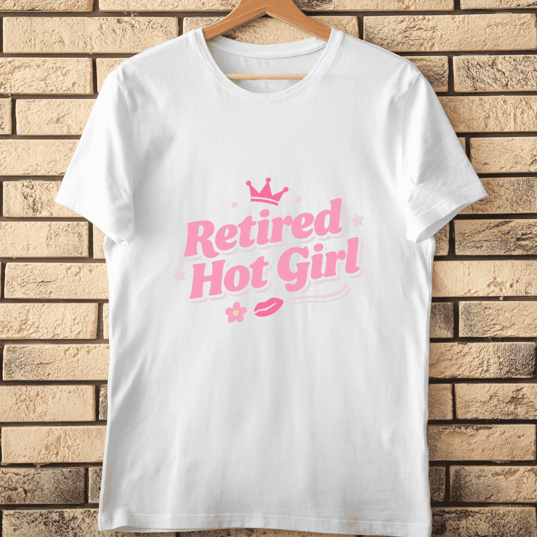 Empowered Woman Retirement Art T-Shirt Design cover image.