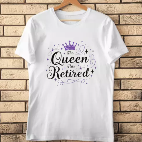 Retirement Celebration Crown T-Shirt Design cover image.
