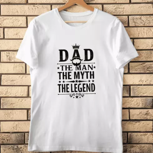 Best Dad Ever Crown and Beard T-Shirt Design cover image.