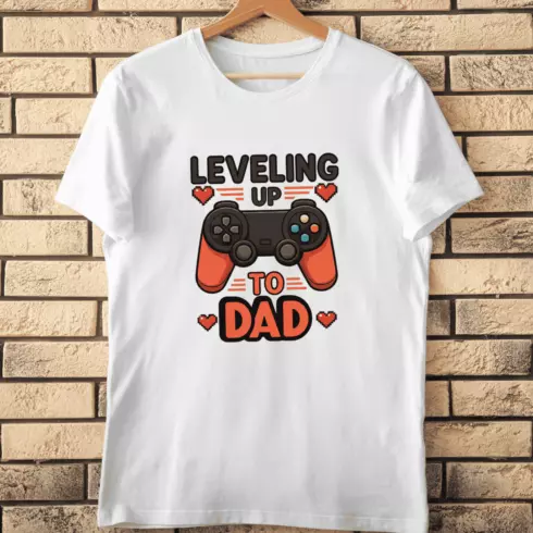 Father's Day Gamer T-Shirt Design cover image.