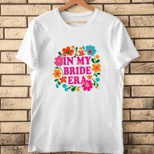 Bride Era Flowers T-Shirt Design cover image.
