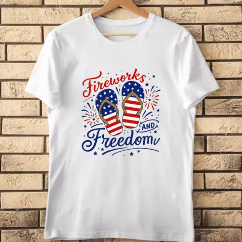 Patriotic Holiday Symbol T-Shirt Design cover image.