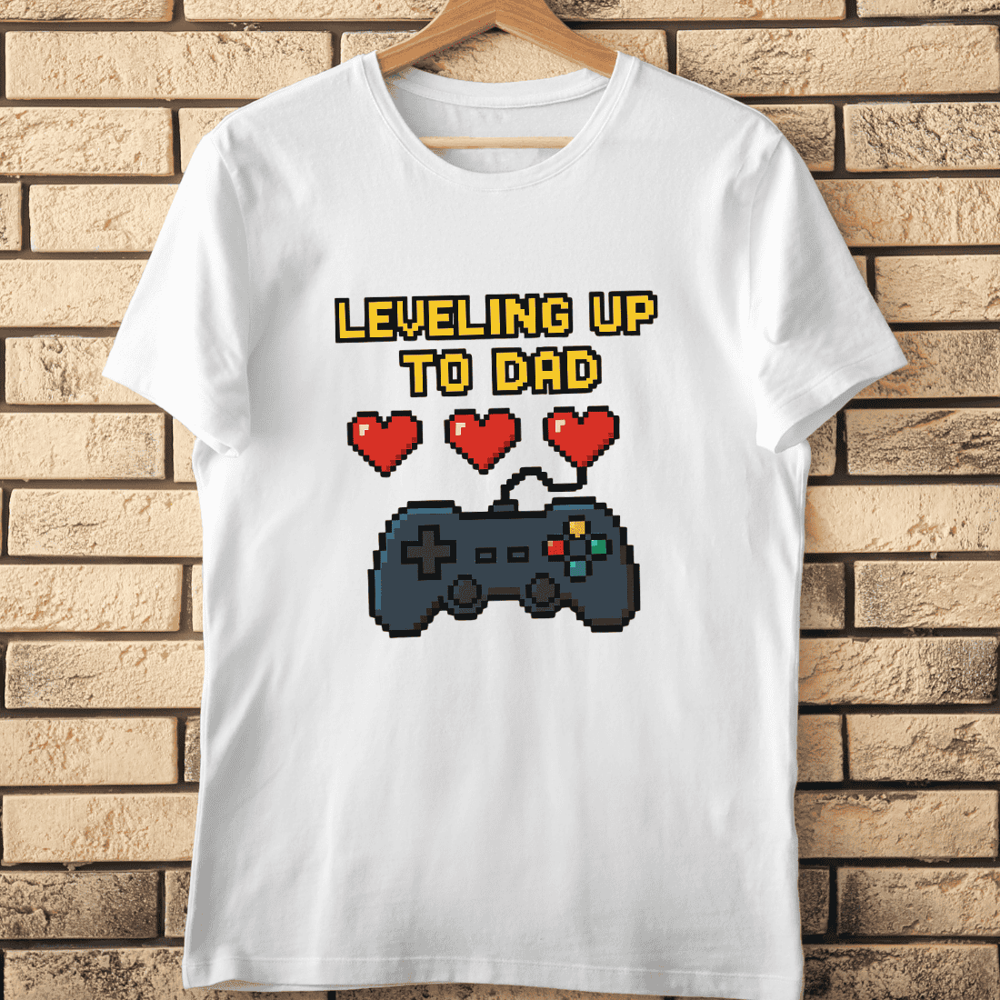 Funny Gamer Dad T-Shirt Design cover image.