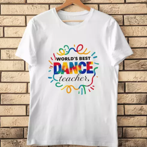 Groovy Dance Teacher Gift T-Shirt Design cover image.