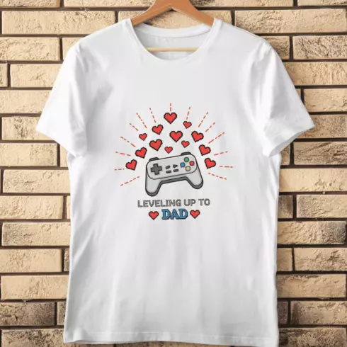 New Daddy Gaming Theme T-Shirt Design cover image.