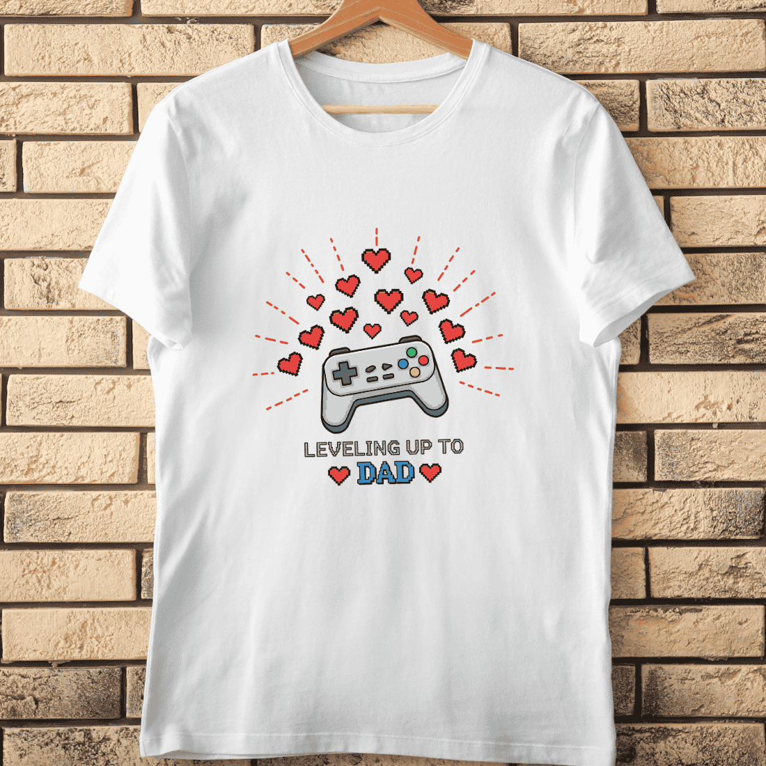 New Daddy Gaming Theme T-Shirt Design cover image.