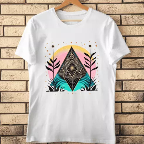 Intricate Geometric Nature T-Shirt Design cover image.