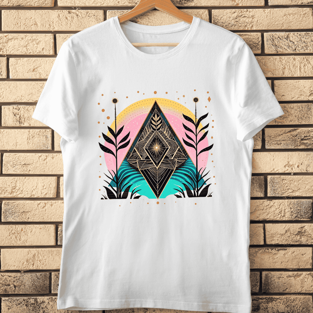Intricate Geometric Nature T-Shirt Design cover image.
