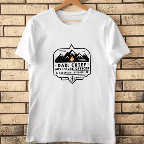 Dad Chief Adventure Officer T-Shirt Design cover image.