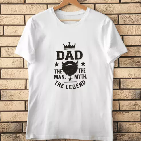 Father's Day Legendary Dad T-Shirt Design cover image.
