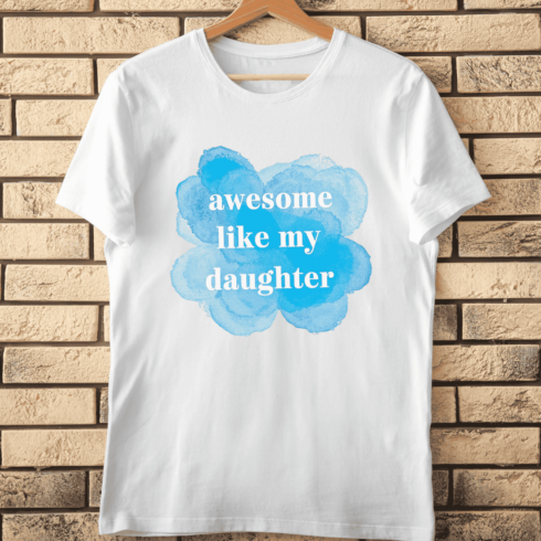 Daughter Pride Quote T-Shirt Design cover image.