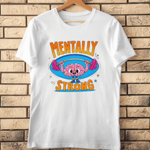 Empowering Brain Fitness T-Shirt Design cover image.