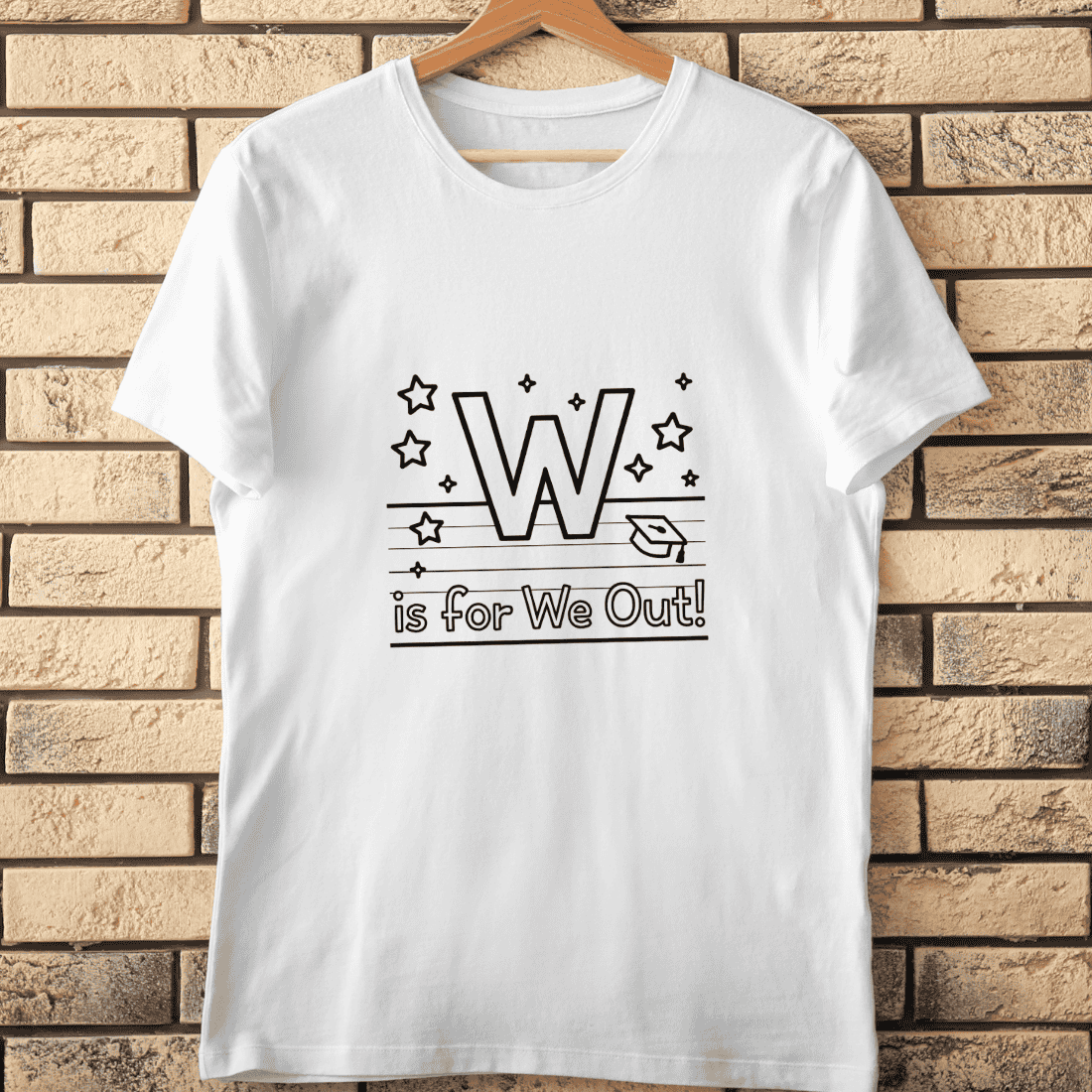End of School Year Letter W Art T-Shirt Design cover image.
