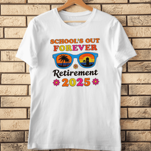 Retirement Beach Sunglasses T-Shirt Design cover image.