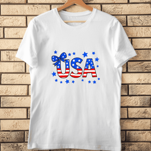 USA Stars and Stripes T-Shirt Design cover image.