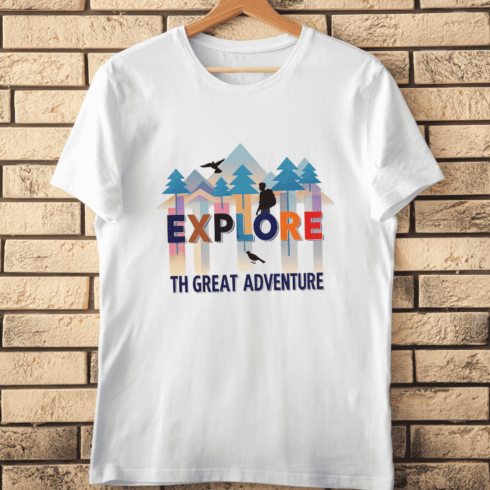 Explore Outdoor Adventure T-Shirt Design cover image.