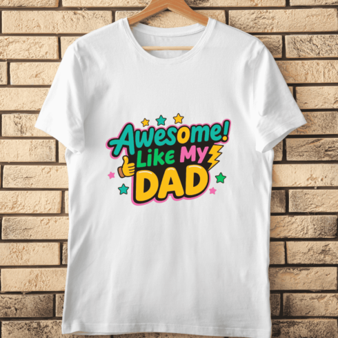 Awesome Like My Dad T-Shirt Design cover image.
