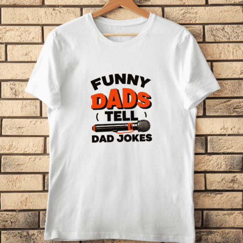 Funny Dad Jokes Microphone T-Shirt Design cover image.