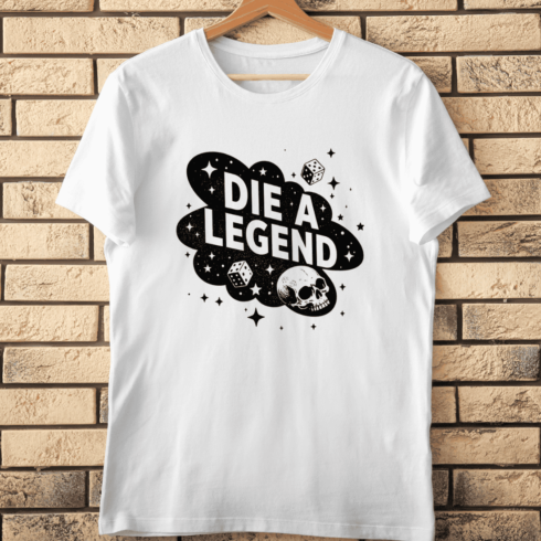 Skull and Dice T-Shirt Design cover image.