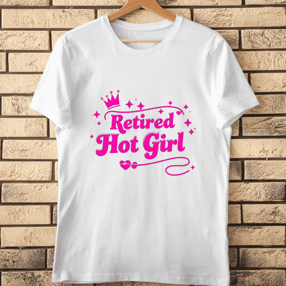 Pink Hot Girl Retirement T-Shirt Design cover image.