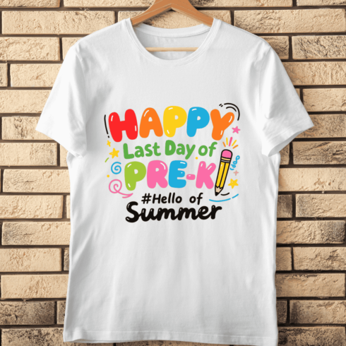 Last Day of Pre-K T-Shirt Design cover image.
