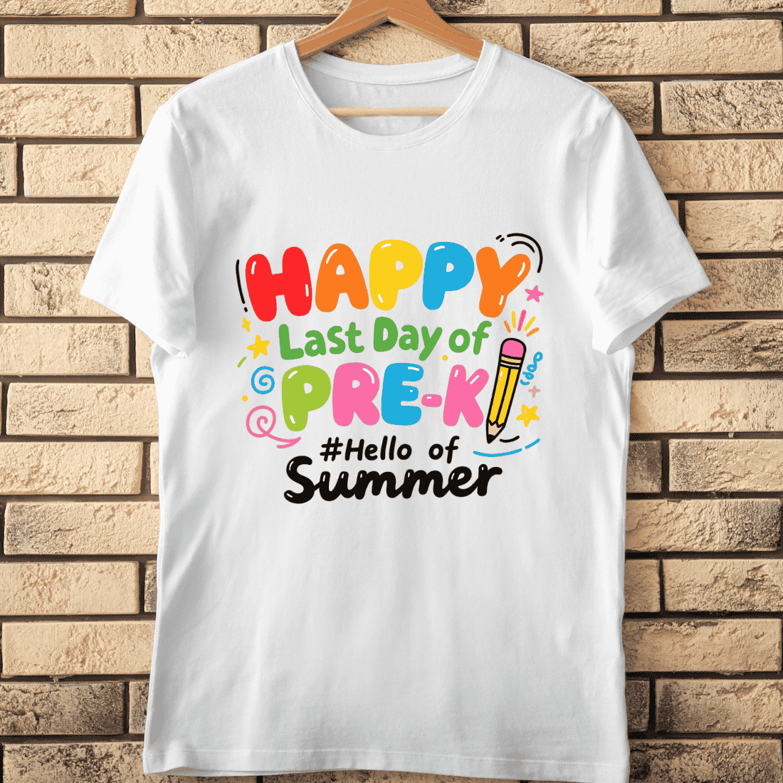 Last Day of Pre-K T-Shirt Design cover image.