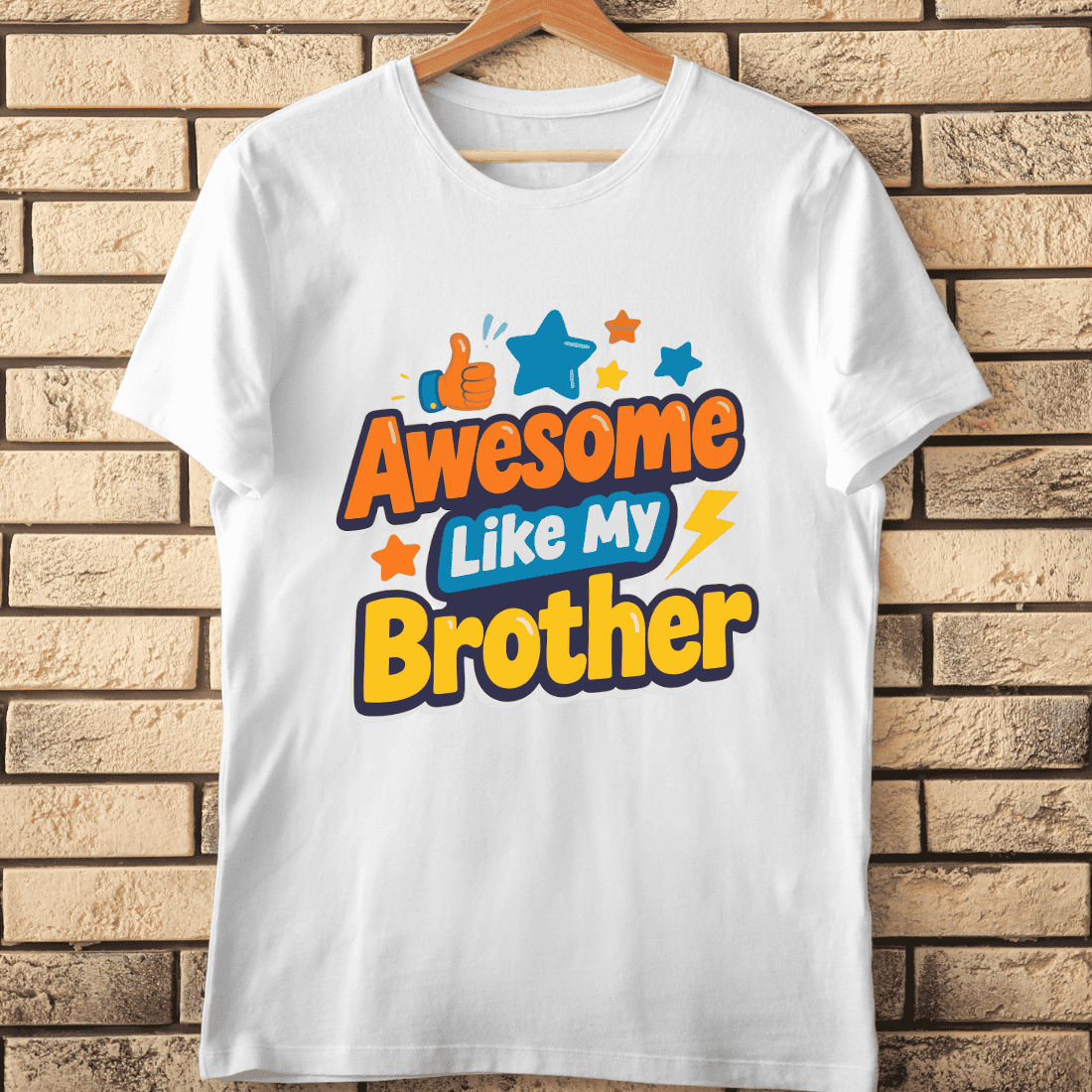 Awesome Like My Brother T-Shirt Design cover image.