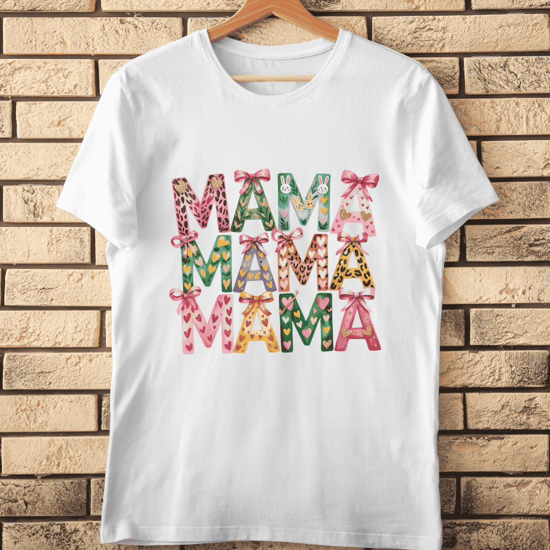 Playful Mama Letter Collection T-Shirt Design cover image.