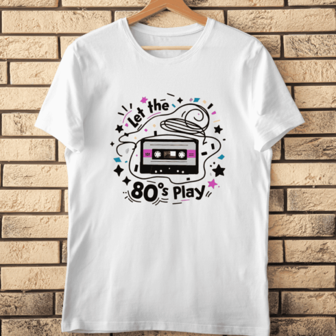 Retro 80s Music T-Shirt Design cover image.