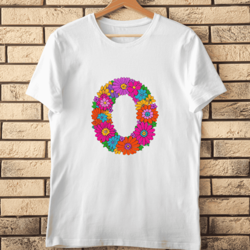 Retro Style Floral O Hippie Aesthetic T-Shirt Design cover image.