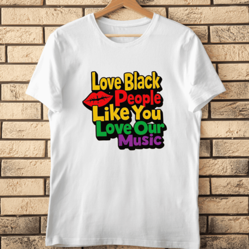 Love Black People Like You Love Our Music T-Shirt Design cover image.